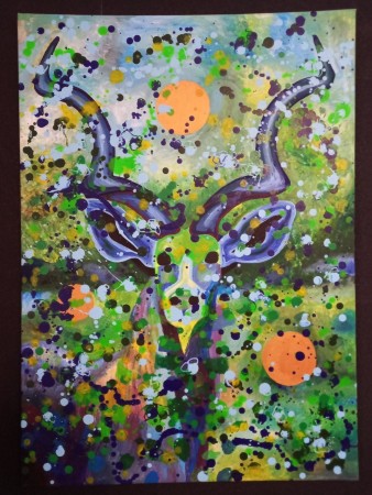 Orygem. 50 x 70 cm. Acrylic painting.